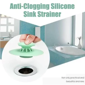 Silicone Drain Stopper,Bathtub Sink Stopper Hair Catcher Kitchen Sink Strainer, Sink drain plug and filter Hair Trap for Floor Kitchen Laundry and Bathroom