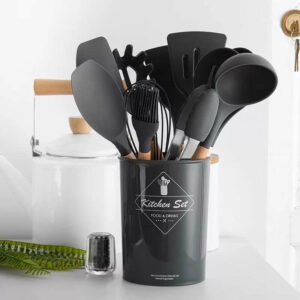 Silicone Kitchen Utensils Set Non-Stick Cookware Spoon for Household