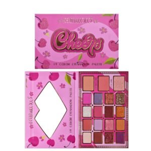 KEVIN & COCO Cheers 19-Color Cherrylicious Glam Makeup Eyeshadow Palette