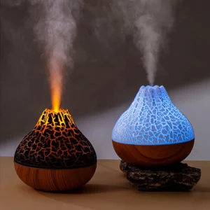 Volcano Lava Humidifier Aroma Diffuser 6 Colors Lamp Flame Humidifier Oils Diffuser for Home Bedroom Office